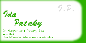 ida pataky business card